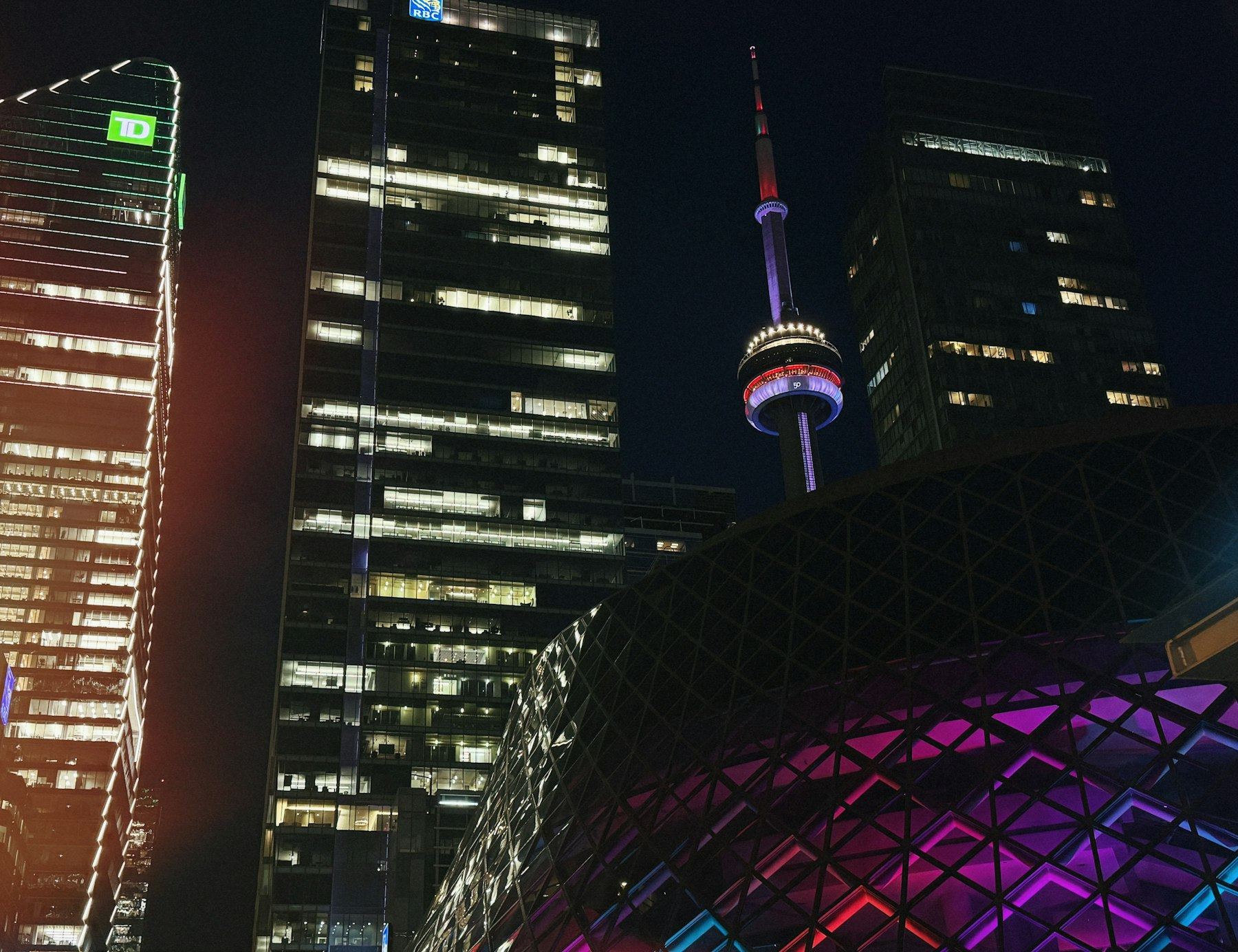 Downtown Toronto at night